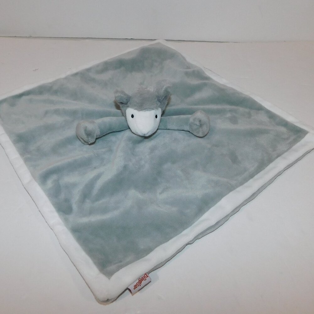 Gray White Plush Llama Security Blanket Teddykompaniet Diinglisar Baby lovey